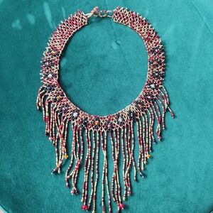 3/$30 Boho Style Beaded Choker Necklace - Multicolor
